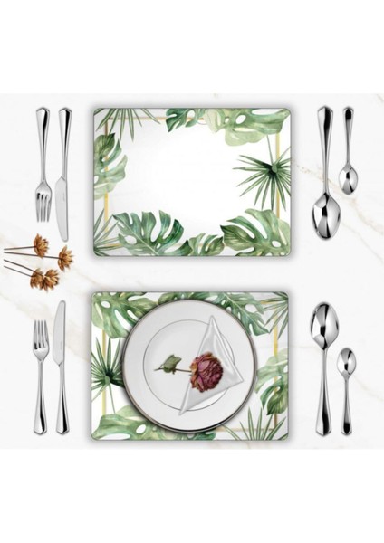 Özel Tasarım Cam Baskılı Yapraklar Supla Takımı 2 Adet fiyatları