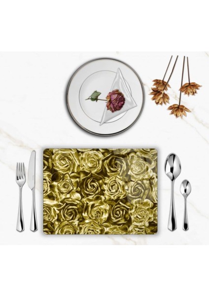 Özel Tasarım Cam Baskılı Gold Güller Supla Takımı 2 Adet