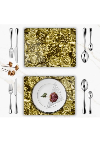 Özel Tasarım Cam Baskılı Gold Güller Supla Takımı 2 Adet fiyatları