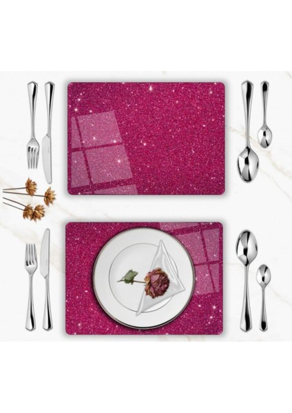 Özel Tasarım Cam Baskılı Parıltı Supla Takımı 4 Adet fiyatları