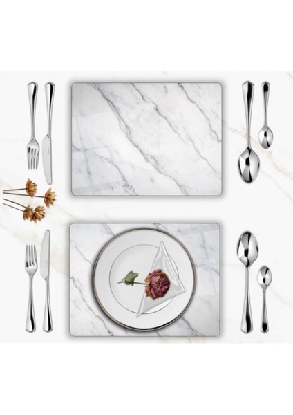 Özel Tasarım Cam Baskılı Mermer Desen Supla Takımı 4 Adet fiyatları