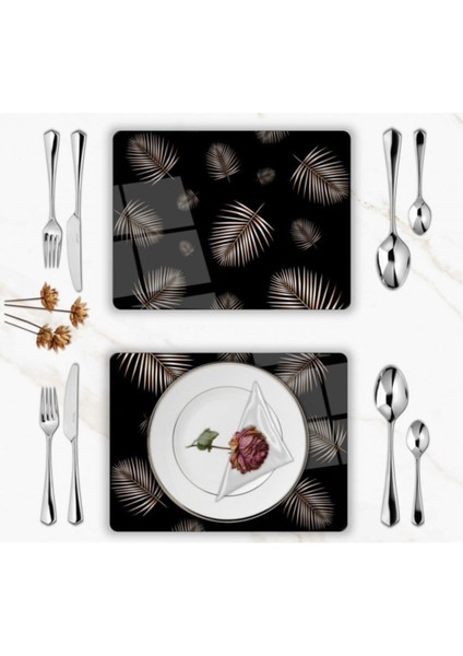 Özel Tasarım Cam Baskılı Yapraklar Supla Takımı 6 Adet fiyatları