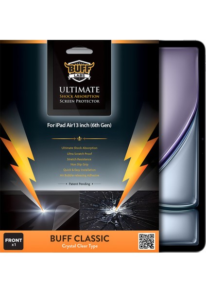 Buff iPad Air 13 Inch Uyumlu 6. Nesil M2 2024 Ekran Koruyucu