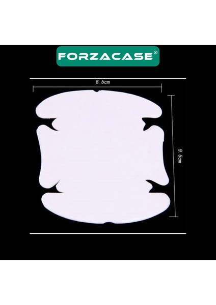 4 Adet Şeffaf Araba Kapı Kolu Çizik Koruyucu Film - FC649