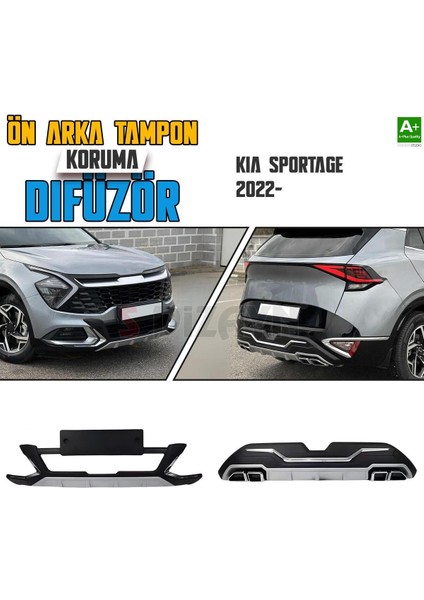 Kia Sportage Ön ve Arka Tampon Koruma Difüzör Seti 2022 Üzeri A+ Kalite