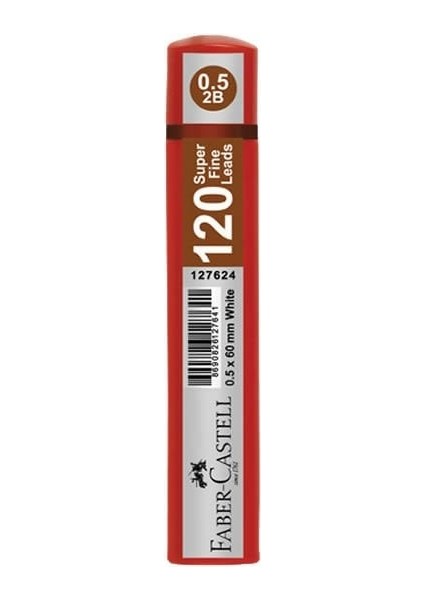 Faber-Castell Grip Min 0,5 mm 60 mm 2b 120 Li Kırmızı Kutu Kalem Ucu ( 1 Adet )
