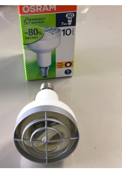 10 Adet Osram R50 Spot Ampul -7W=40W Sarı 2500 Kelvin Tasarruflu Lamba - E14 İnce Duylu