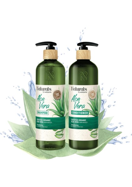 Şampuan Aloe Vera 490 Ml - Saç Kremi 490 Ml 2li Set