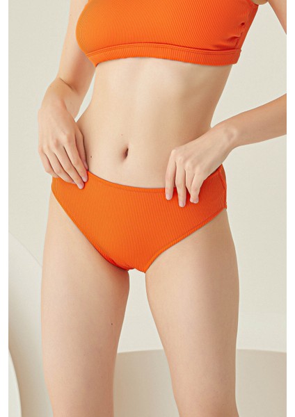 Turuncu Line Tek Alt Bikini