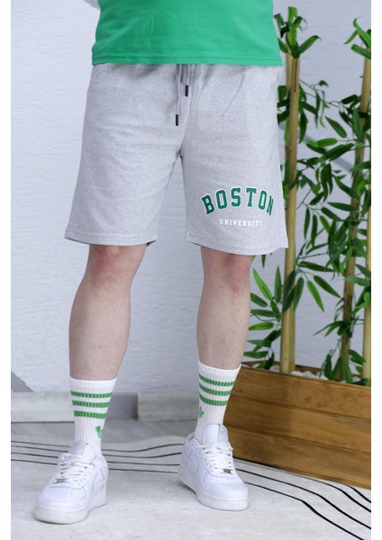 Erkek Boston Baskılı Yazlık Penye Şort fırsatları