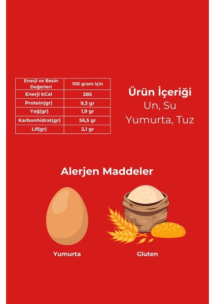 Çemen’s Çemen's Doğal Katkısız Ev Yapımı Sade Erişte 500 gr