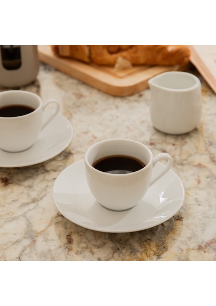 Chalk 2li 90ML Porselen Espresso Fincanı ve Tabağı