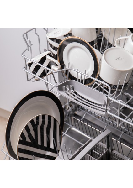 Luxe Deco Geometrik Çizgili 2li 200ML Çay Fincanı ve Tabaklar Seti modelleri