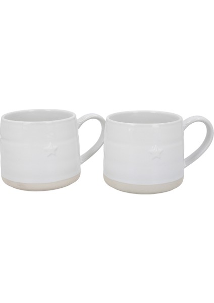 Farmhouse Star Stoneware 2li 380ML Beyaz Kupalar fiyatları