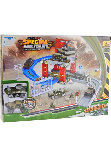 Oyuncak Askeri Otopark 27 Parça Askeri Set