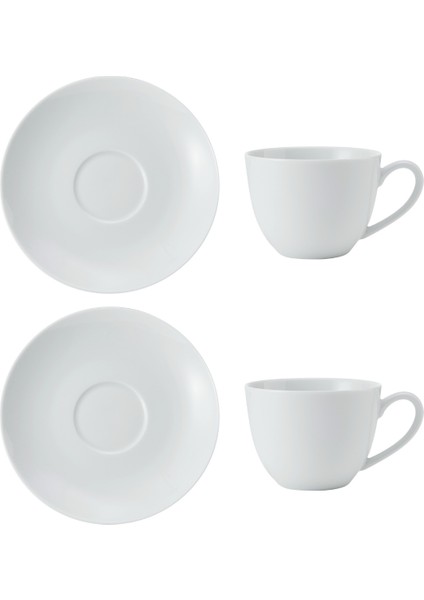 Chalk Porselen 2li 310ML Cappuccino Bardak ve Tabak Seti