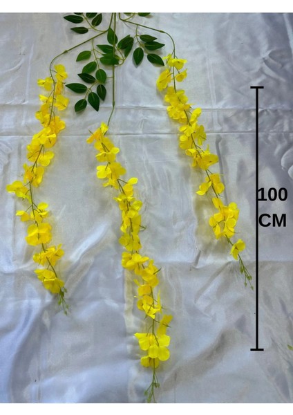 Yapay Sarkan Akasya Çiçeği 80-110 cm Sarı Tek Adet