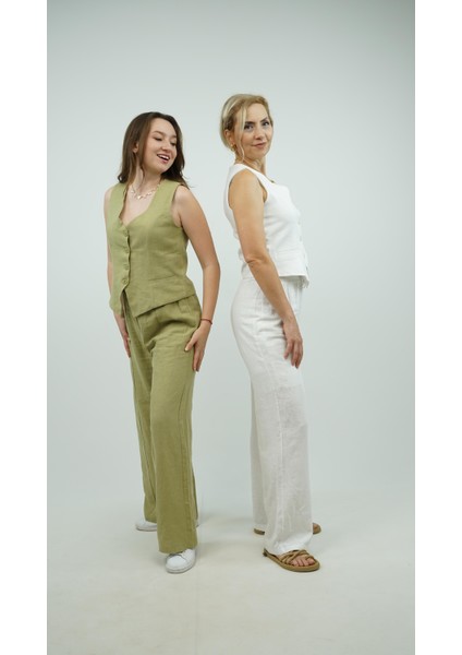 Pantolon Yelek Keten Takım modelleri