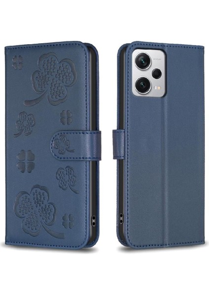 Xiaomi Redmi Not 12 Için Flip Case Pro Artı Yonca Çiçek Pu Deri Kart (Yurt Dışından)