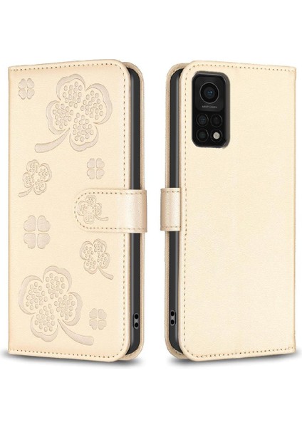 Xiaomi Redmi Için Flip Case K30S Yonca Çiçek Cüzdan Kart Yuvaları Tutucu Pu (Yurt Dışından)