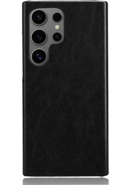 Samsung Galaxy S24 Için Retro Durumda Ultra Lychee Desen Anti Scratch Retro (Yurt Dışından) modelleri