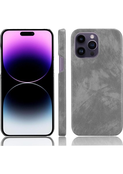 IPhone 15 Için Retro Durumda Pro Max Uyumluluk Lychee Desen Koruyucu (Yurt Dışından)