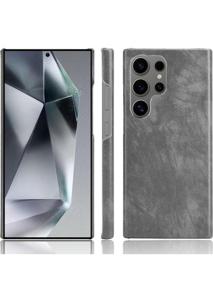 Samsung Galaxy S24 Için Retro Durumda Ultra Lychee Desen Anti Scratch Retro (Yurt Dışından)