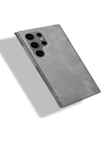 Samsung Galaxy S24 Için Retro Durumda Ultra Lychee Desen Anti Scratch Retro (Yurt Dışından) modelleri