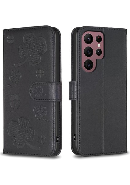 Samsung Galaxy S22 Için Flip Case Ultra 5g Yonca Çiçek Cüzdan Çok Renkli (Yurt Dışından)