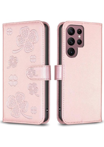 Samsung Galaxy S22 Için Flip Case Ultra 5g Yonca Çiçek Cüzdan Çok Renkli (Yurt Dışından)