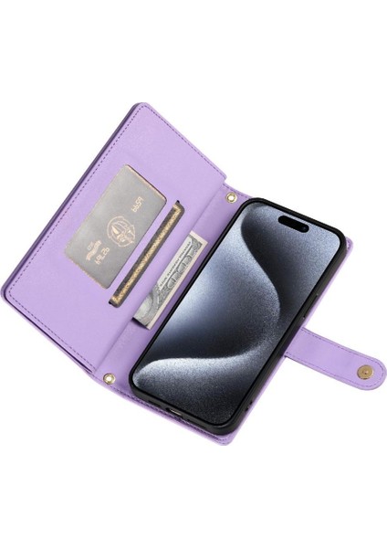 IPhone 15 Için Flip Case Pro Bilek Kayışı Kickstand Çok Fonksiyonlu Kart (Yurt Dışından) indirimleri