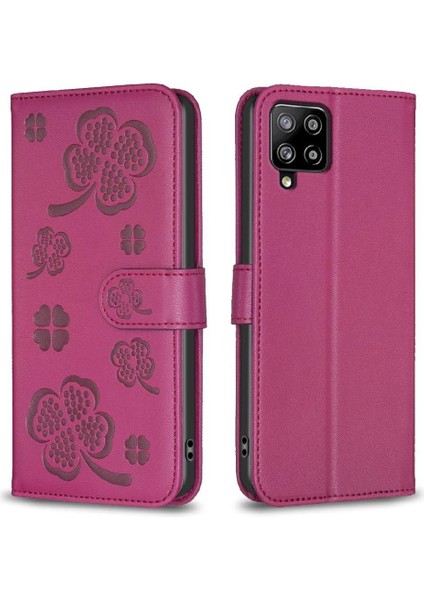 Samsung Galaxy Flip 5g Kart Yuvaları Için Flip Case Tutucu Kickstand Yonca Pu (Yurt Dışından)