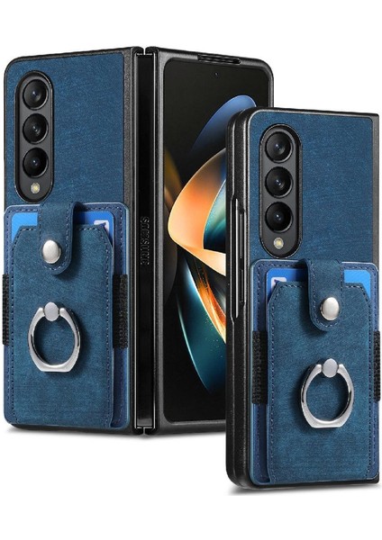 Samsung Galaxy Için Kılıf Fold 4 Manyetik Araç Montaj Yüzük Tutucu Crad Yuvası (Yurt Dışından)