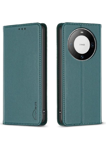 Huawei Mate 60 Pro Manyetik Cüzdan Çoklu Kart Yuvası Iş Için Flip Case (Yurt Dışından)