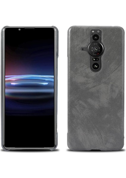 Sony Xperia Pro-I Koruyucu Kapak Için Retro Kılıf Lychee Desen Retro (Yurt Dışından)