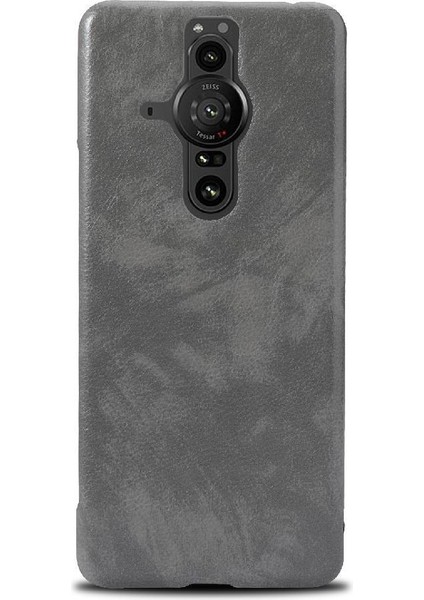 Sony Xperia Pro-I Koruyucu Kapak Için Retro Kılıf Lychee Desen Retro (Yurt Dışından)