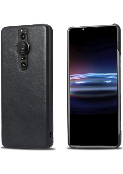 Sony Xperia Pro-I Koruyucu Kapak Için Retro Kılıf Lychee Desen Retro (Yurt Dışından)