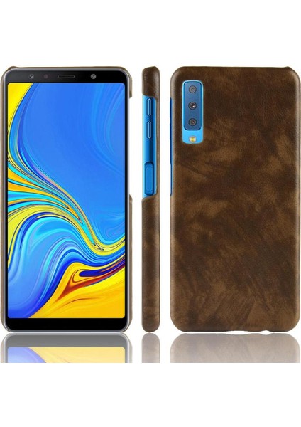 Samsung Galaxy A7 2018 Lychee Desen Retro Koruyucu Retro Kılıf (Yurt Dışından)