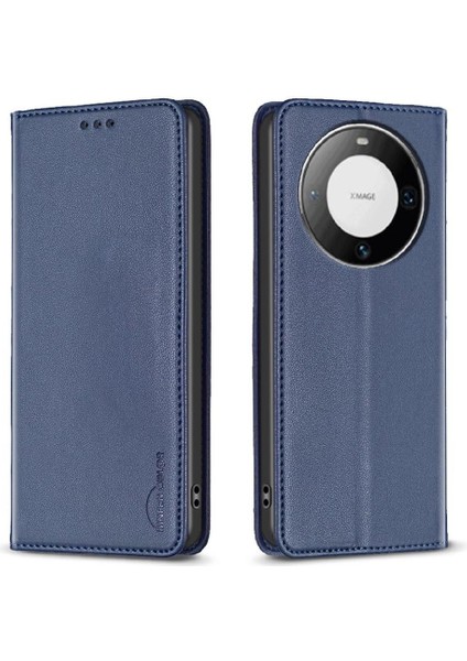 Huawei Mate 60 Pro Manyetik Cüzdan Çoklu Kart Yuvası Iş Için Flip Case (Yurt Dışından)