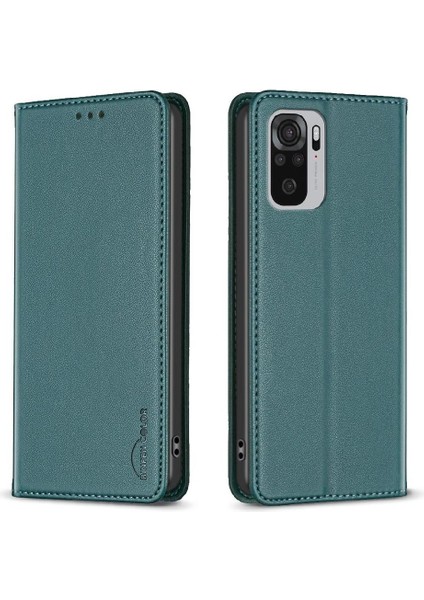 Xiaomi Redmi Not 10 Için Flip Case 4g Manyetik Cüzdan Pu Deri Yuvası (Yurt Dışından) modelleri