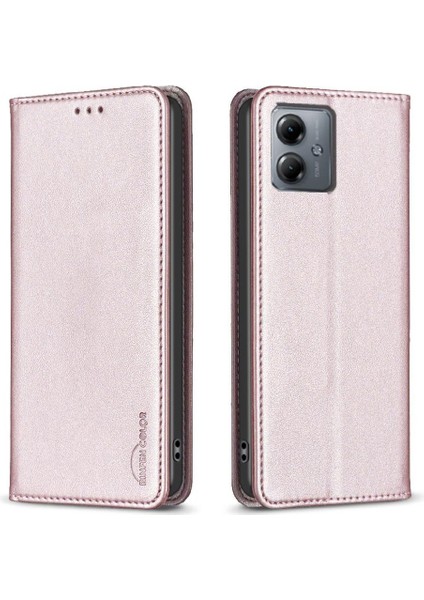Motorola Moto G14 4g Çok Renkli Manyetik Cüzdan Iş Pu Için Flip Case (Yurt Dışından)