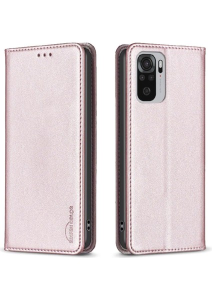 Xiaomi Redmi Not 10 Için Flip Case 4g Manyetik Cüzdan Pu Deri Yuvası (Yurt Dışından)