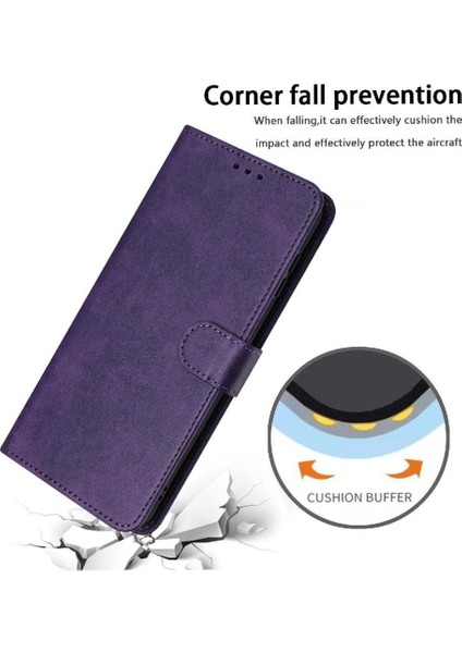 Kart Yuvası Pu ile Toka Saf Renk ile Oppo A79 5g Için Flip Case (Yurt Dışından)