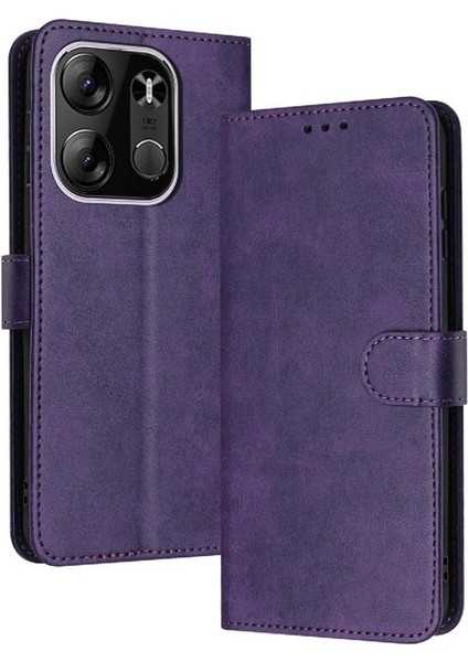 Tecno Spark Için Flip Case Kart Yuvası Kickstand Saf Renk Pu ile 2023 Gitmek (Yurt Dışından)