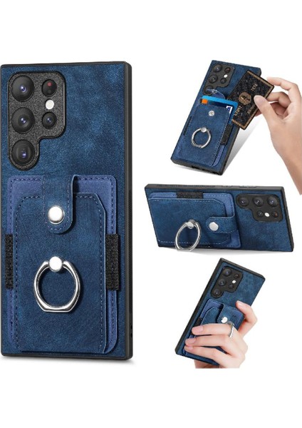 Samsung Galaxy S23 Ultra Crad Yuvası Manyetik Araç Montaj Standı Yüzük (Yurt Dışından)
