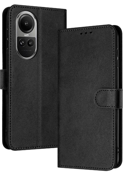 Kart ile Oppo Oppo 10 5g Pu Deri Saf Renk Kickstand Için Flip Case (Yurt Dışından)