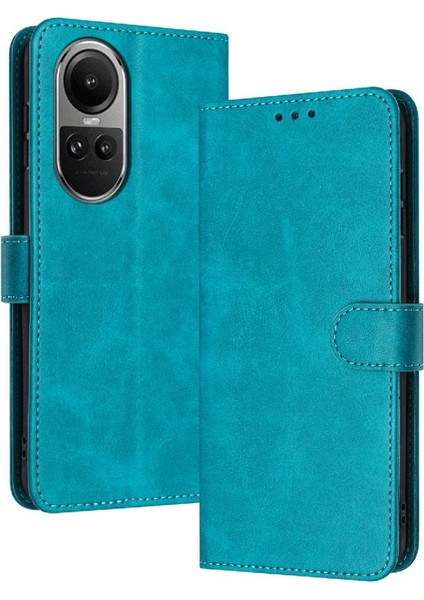 Kart Yuvası Pu Deri ile Oppo Oppo 10 Pro 5g Saf Renk Için Flip Case (Yurt Dışından)