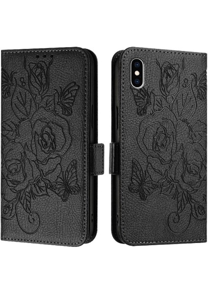 Kredi Kartı Yuvası Manyetik Cüzdan ile IPhone Xs Max Pu Deri Kılıf (Yurt Dışından)