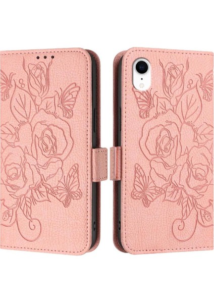 Kredi Kartı Yuvası ile IPhone Xr Için Kılıf Pu Deri Manyetik Cüzdan (Yurt Dışından)