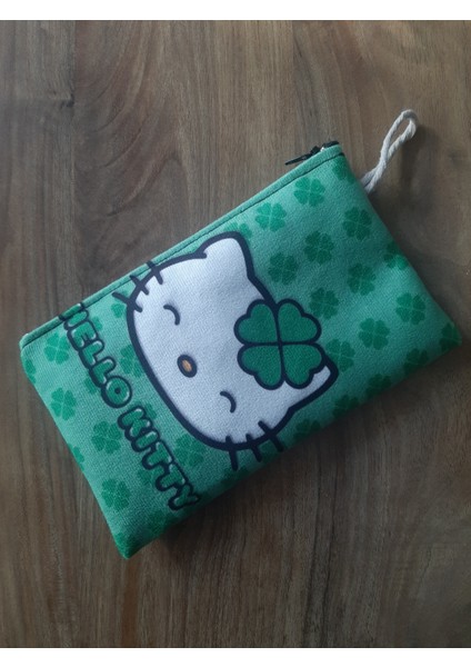 Hello Kity Yoncalı Yeşil Şans Kalaemlik - Cüzdanı